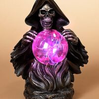 9 Inch Static Lighted Magic Ball Grim Reaper