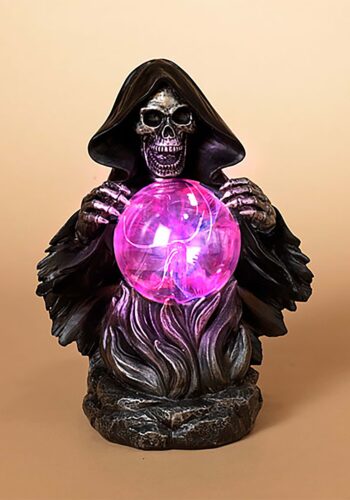 9 Inch Static Lighted Magic Ball Grim Reaper