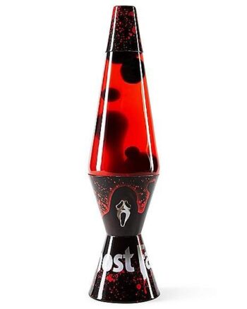 Black Ghost Face Lava Lamp - 14.5 Inch