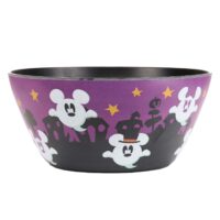 Disney Mickey Tossed Ghost Black Bamboo Salad Bowl