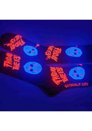 Friday The 13th Icons Black Light Crew Sock for Adults