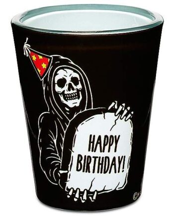 Grim Reaper Happy Birthday Shot Glass - 2 oz.