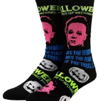 Halloween Michael Myers Black Light Crew Sock for Adults