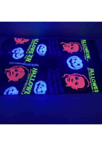 Halloween Michael Myers Black Light Crew Sock for Adults