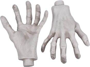 Halloween Skeleton Hands - Realistic Life Size Severed Fake Plastic Hands for Halloween Props Decoration, 4 Pieces