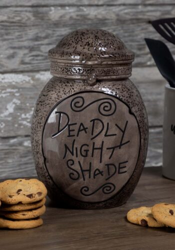 Nightmare Before Christmas Deadly Night Shade Ceramic Cookie Jar