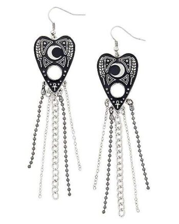 Ouija Chain Drop Dangle Earrings