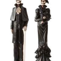 Set of Two Decorative Skeleton Figurines