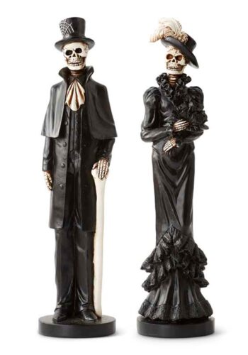 Set of Two Decorative Skeleton Figurines