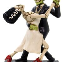 YTC Frank and Bride Dancing Skull Figurine