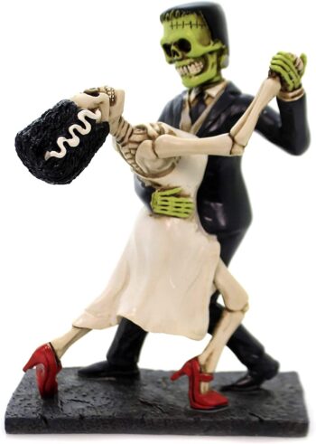 YTC Frank and Bride Dancing Skull Figurine