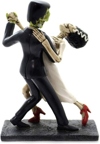 YTC Frank and Bride Dancing Skull Figurine