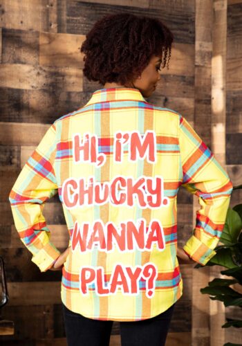 Cakeworthy Chucky Flannel Shirt for Adults