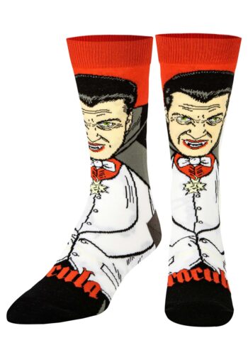 Dracula Adult Crew Straight Socks