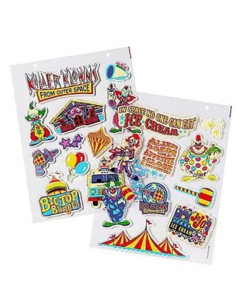 Killer Klowns from Outer Space Gel Clings - 2 Pack