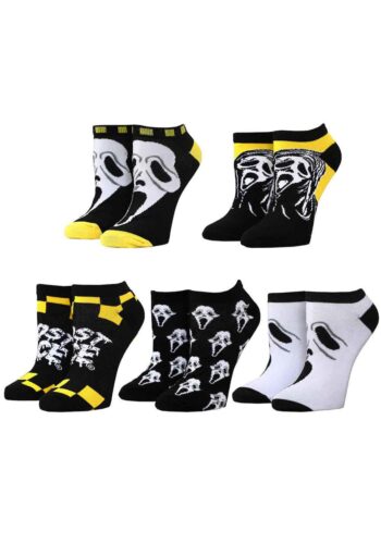 Scream Ghost Face Icon 5 Pack Ankle Socks