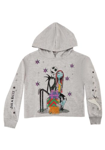 Nightmare Before Christmas Girl's Jack & Sally Holiday Hoodie