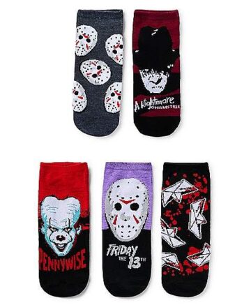 Horror Icons No Show Socks 5 Pair- Warner Brothers