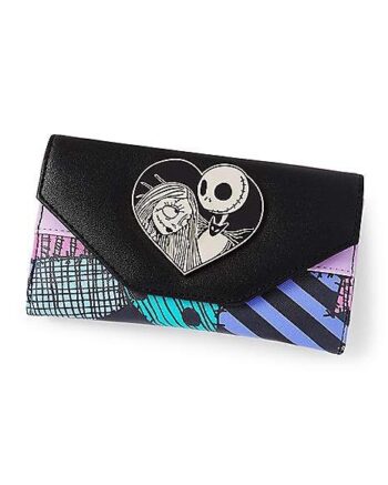 Jack and Sally Badge Fold Wallet - The Nightmare Before Christmas