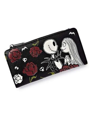 Jack and Sally Rose Zipper Wallet – Nightmare Before Christmas