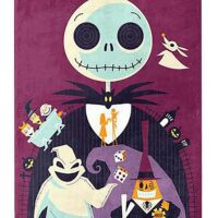 Nightmare Before Christmas Psychedelic World Throw Blanket