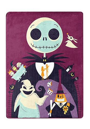 Nightmare Before Christmas Psychedelic World Throw Blanket