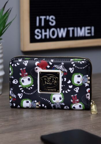 Loungefly Pop! Beetlejuice AOP Ziparound Wallet