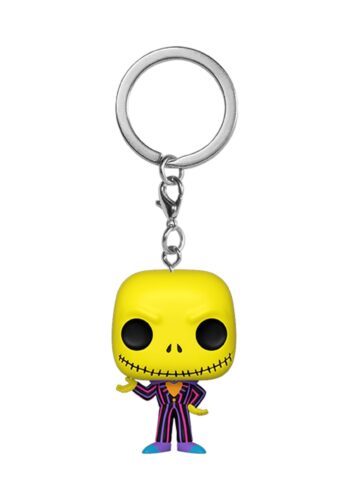 Funko POP! Keychain: Nightmare Before Christmas- Black Light Jack Vinyl Figure