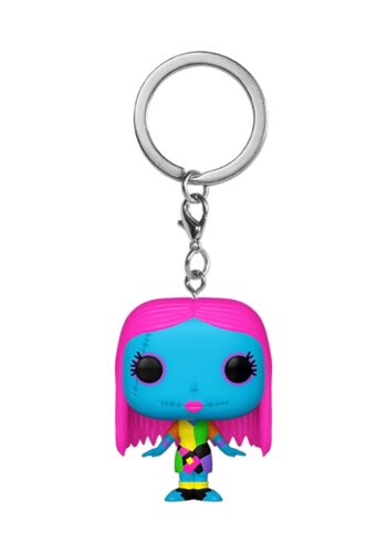 Funko POP! Keychain: Nightmare Before Christmas- Black Light Sally Vinyl Figure