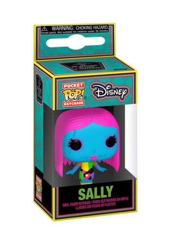 Funko POP! Keychain: Nightmare Before Christmas- Black Light Sally Vinyl Figure