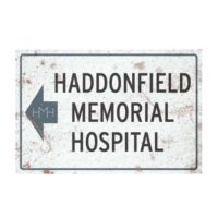 Haddonfield Memorial Hospital Metal Sign from Halloween 2