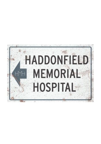 Haddonfield Memorial Hospital Metal Sign from Halloween 2