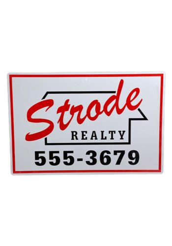 Halloween Strode Realty Metal Sign Decoration