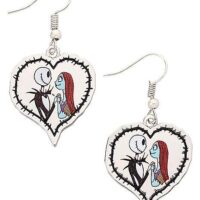 Jack Skellington and Sally Heart Dangle Earrings - The Nightmare Before Christmas