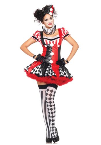 Naughty Harlequin Clown Women's Costume