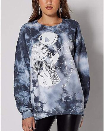 Tie Dye Jack Skellington and Sally Sweatshirt - The Nightmare Before Christmas