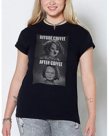 Chucky Before and After Coffee T Shirt