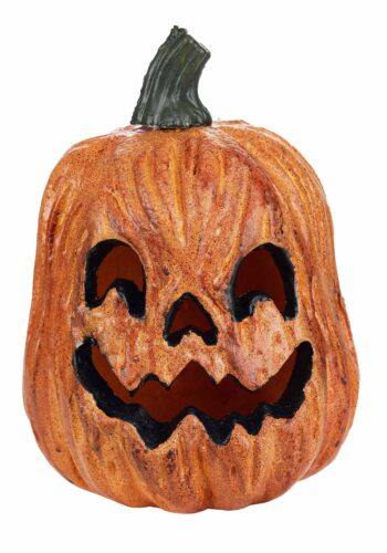 Light Up Scary Pumpkin with Red Lights Decoration