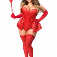 Plus Size 5 PC Devilicious Corset Costume for Women