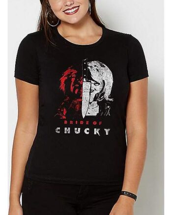 Split Bride of Chucky T Shirt