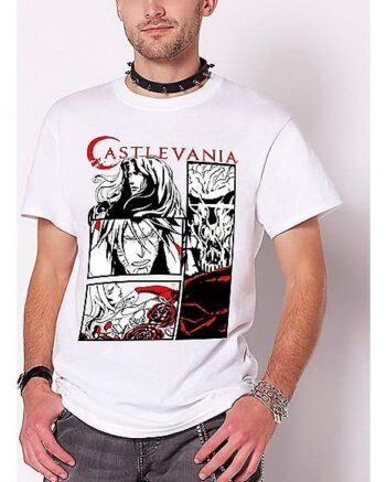 White Comic T Shirt - Castlevania