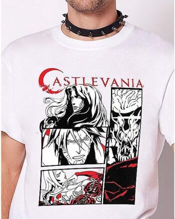 White Comic T Shirt - Castlevania