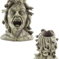 Darware Mini Resin Medusa Head Planter, Garden Decor Statue Flower Pot