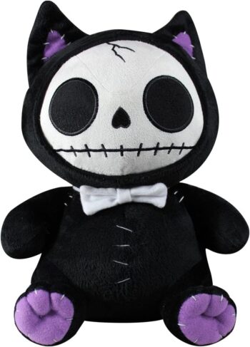 SUMMIT COLLECTION Furrybones Black Cat Mao Mao Wearing White Bow Tie Plush Doll