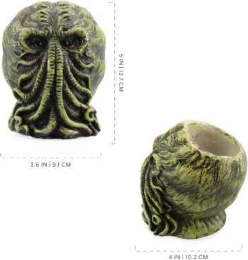 Toy Vault Cthulhu Planter Pot (5-Inch); Mini Monster Resin Planter Inspired by H.P. Lovecraft