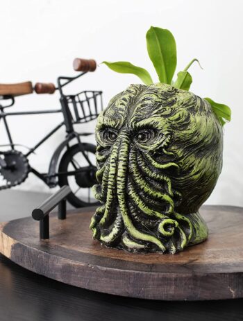 Toy Vault Cthulhu Planter Pot (5-Inch); Mini Monster Resin Planter Inspired by H.P. Lovecraft