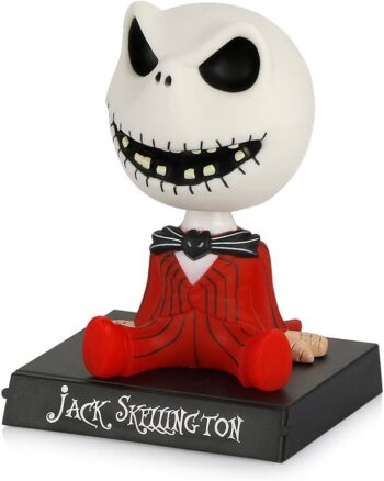 YOU+ Car Ornaments PVC Jack Skeleton Action Figure Shaking Head Doll Dashboard Decoration The Nightmare Before Christmas Jack Toys