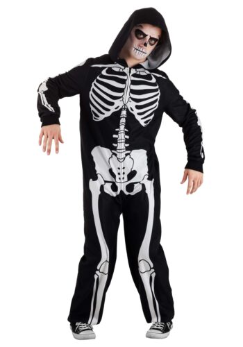 Cozy Skeleton Costume Onesie for Adults