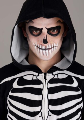 Cozy Skeleton Costume Onesie for Adults