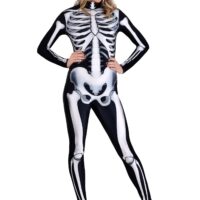 Skeleton Jumpsuit Costume for Women